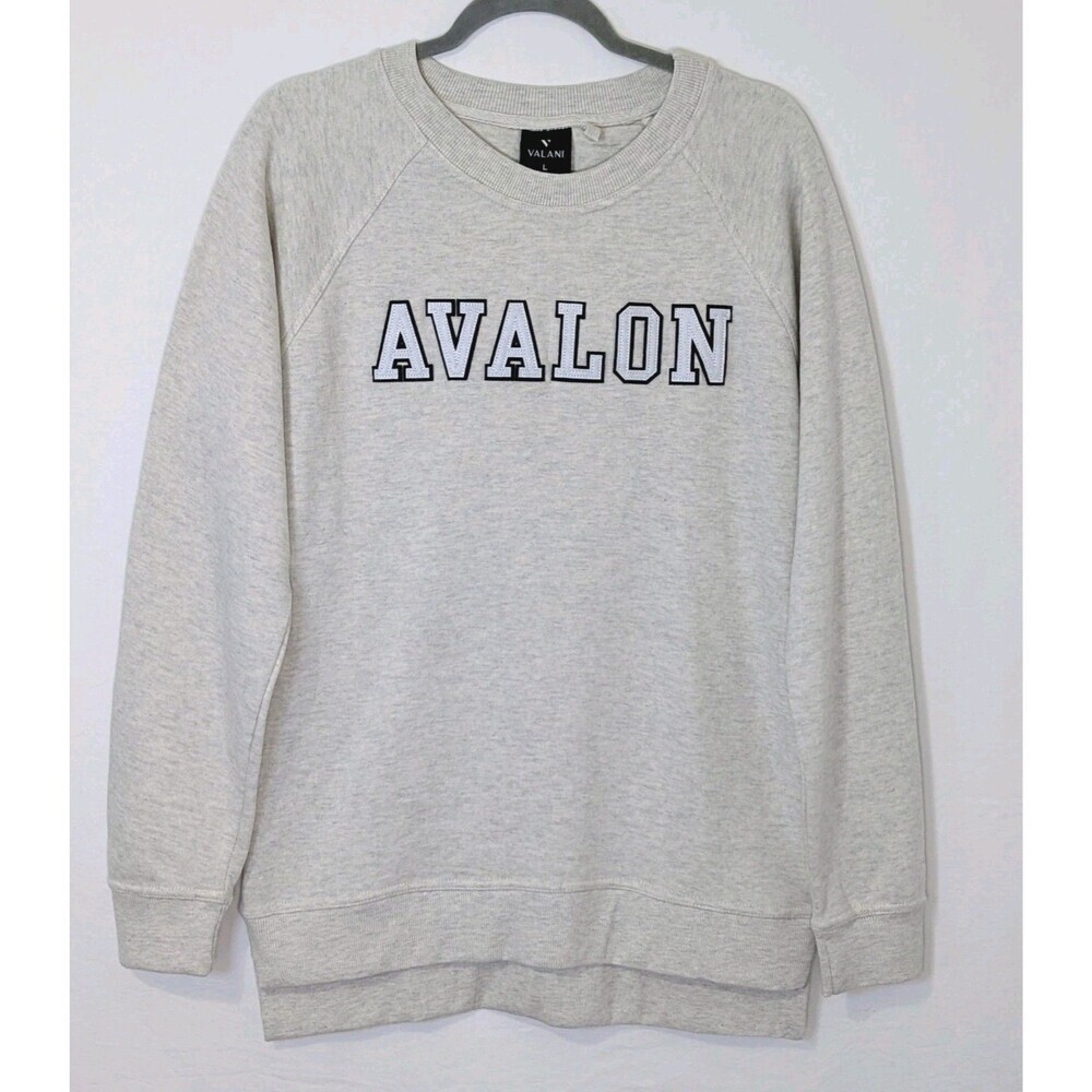 Valani Avalon Graphic Crewneck Sweatshirt Heather Gray Women's Large